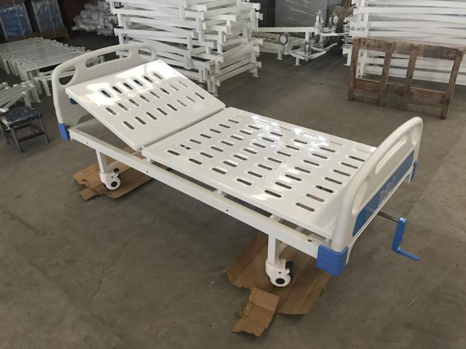 Ayarlanabilir Arka Manuel Medicare 480mm 250kgs Tek Krank Hastane Yatağı 0