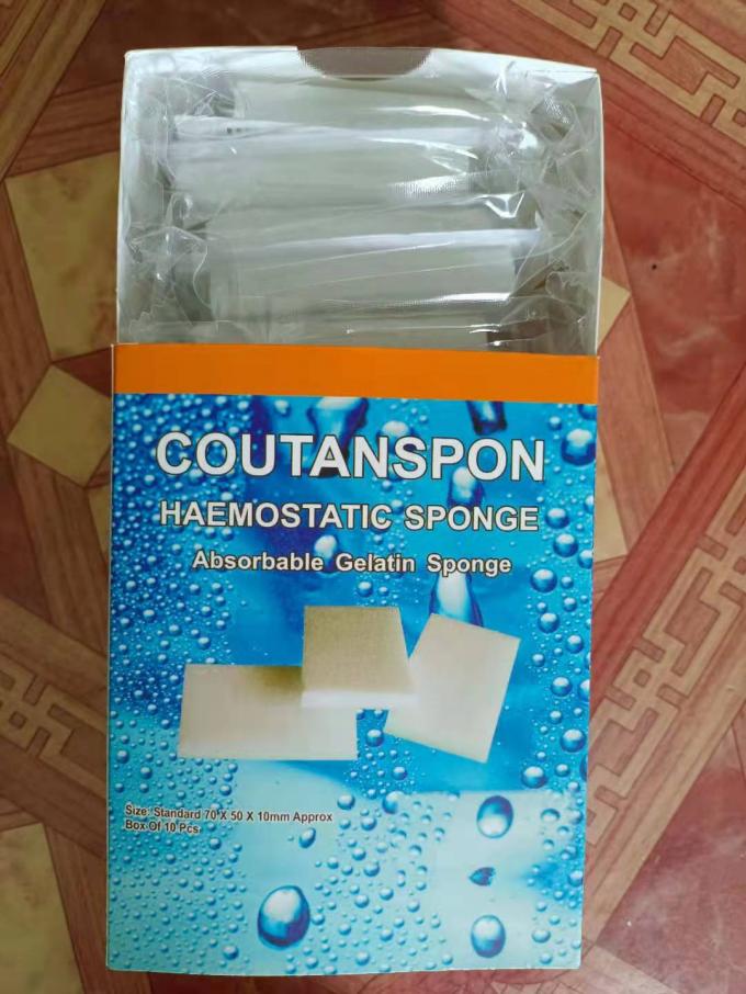 Tıbbi Tek Kullanımlık Emilebilir Jelatin Hemostatik Sünger 70x50x10mm 1