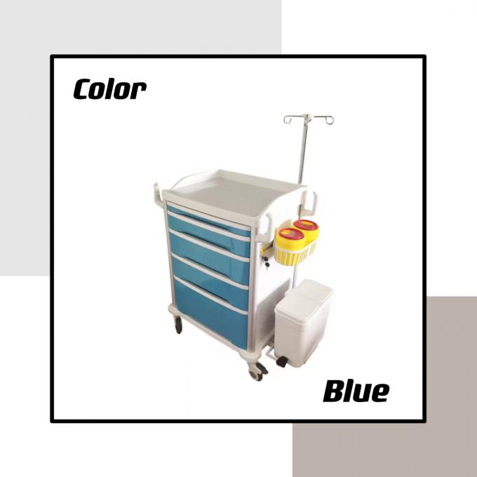 Tıbbi mobilya ABS plastik ambulans hastane ambulansı mavi 0