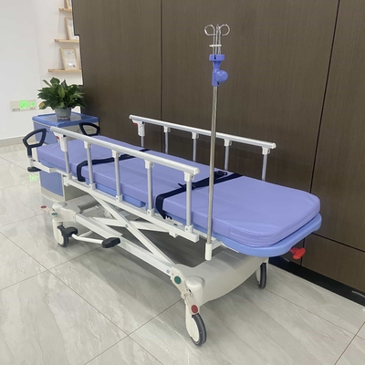 satın al hidrolik sedye Hastane Ekipmanı Tıbbi Hasta Arabası Katlanabilir korkuluk Tekerlekli sandalye transfer b Çevrimiçi üretim