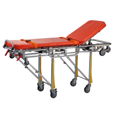 satın al Metal malzeme turuncu hastane tekerlekli özel ambulans sedye Çevrimiçi üretim