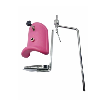 Metal PU malzeme pembe lüks bacak desteği jinekolojik sandalye parçaları