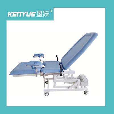 Bule Color Electric 3 Fcuntion Doğum Yatağı 90cm Metal Çok fonksiyonel Jinekolojik Masa