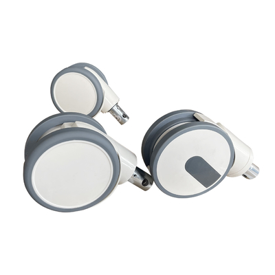 6 inç merkez kontrol tekerleği TPR+PP 32*50mm Tıbbi aksesuarlar ile tekerleği Beyaz