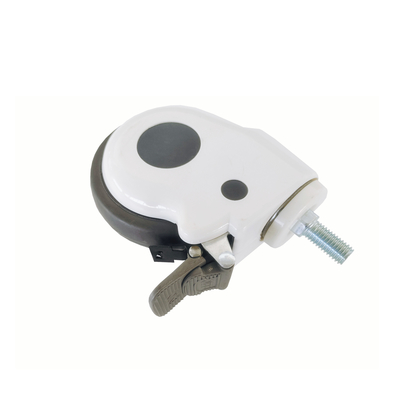 5 inç Universal Wheel With Brake Beyaz Özel Tıbbi Caster Hastane Kullanımı
