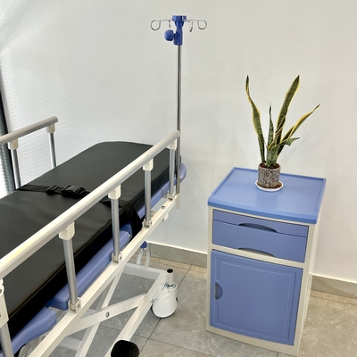 Hastane Tıbbi İçin Hidrolik Ambulans Sedye Arabası Mavi