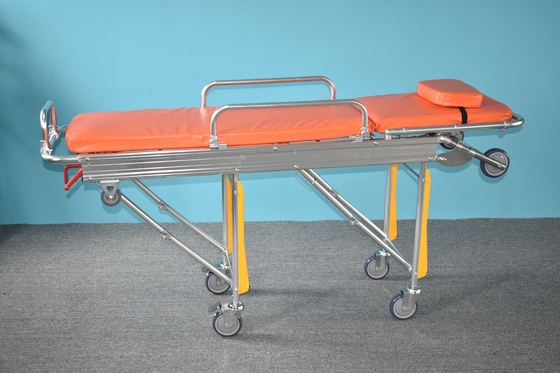 Yüksek Kaliteli Hasta İyileştirme Arabası Alüminyum Alaşım Malzemesi Tıbbi Ürün Katlanabilir Ambulans Çatlak