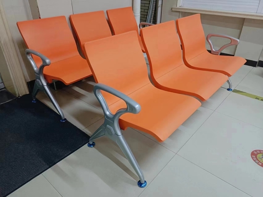 Çelik çerçeveli yatıştırılmış hastane bekleme odası sandalyesi