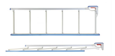 Alüminyum Alaşımlı Hafif 1360 * 420mm ile OEM Hastane Yatağı Yan Ray Guard