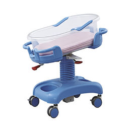 Pembe Tekerlekli Tıbbi Deluxe Ayarlanabilir Bebek Çocuk Yatağı Beşik Sürücüsü
