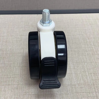 PU TPR Malzeme M12X25MM Fren Merkezi Kilitli Tıbbi Teker Tekerlekler