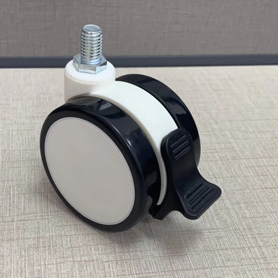 PU TPR Malzeme M12X25MM Fren Merkezi Kilitli Tıbbi Teker Tekerlekler