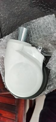 Hastane Yatağı Parçaları Tıbbi Teker 5 İnç Sessiz Plastik Tekerlek Frenli ABS Dış Kapaklı