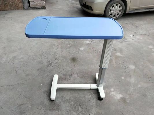 Gaz Yaylı Hastane Yatağı Tepsisi Masası, Tekerlekler Üzerinde Yatak Masası Üzerinde Ayarlanabilir