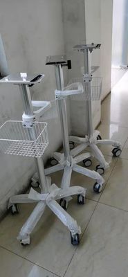 Yüksekliği Ayarlanabilir Alüminyum Alaşımlı Mobil Araba Hasta Monitörü Arabası Arabası