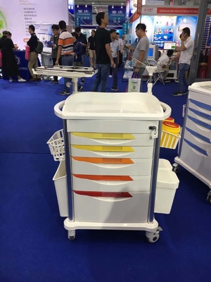 Dört Tekerlekli Hastane Tıbbi Beyaz ABS Ambulans Arabası