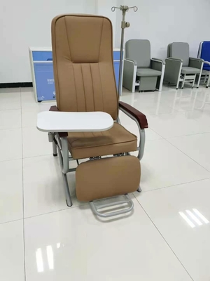 Paslanmaz çelik çerçeveli ayarlanabilir arka IV sandalye mavi kahverengi