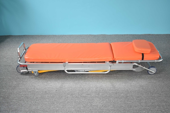 Yüksek Kaliteli Hasta İyileştirme Arabası Alüminyum Alaşım Malzemesi Tıbbi Ürün Katlanabilir Ambulans Çatlak