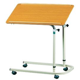 Toplam Genişlik 40cm ile Tekerlekler Çelik Ayarlanabilir Yükseklik Hastane Tepsi Masa