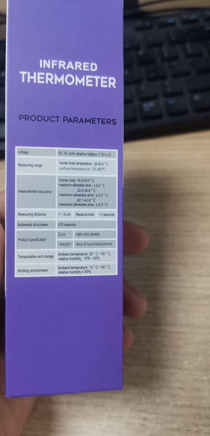 Tıbbi Algılama Elektronik Dijital Alın Kızılötesi Termometre 3cm 5cm 1