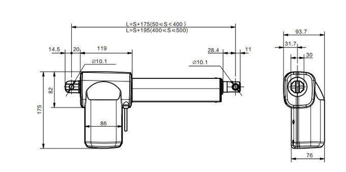 Elektrikli Hastane Yatağı için 24VDC Lineer Aktüatör Kontrol Cihazı IPX6W İnme Opsiyonel 0